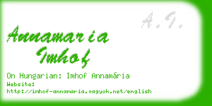 annamaria imhof business card